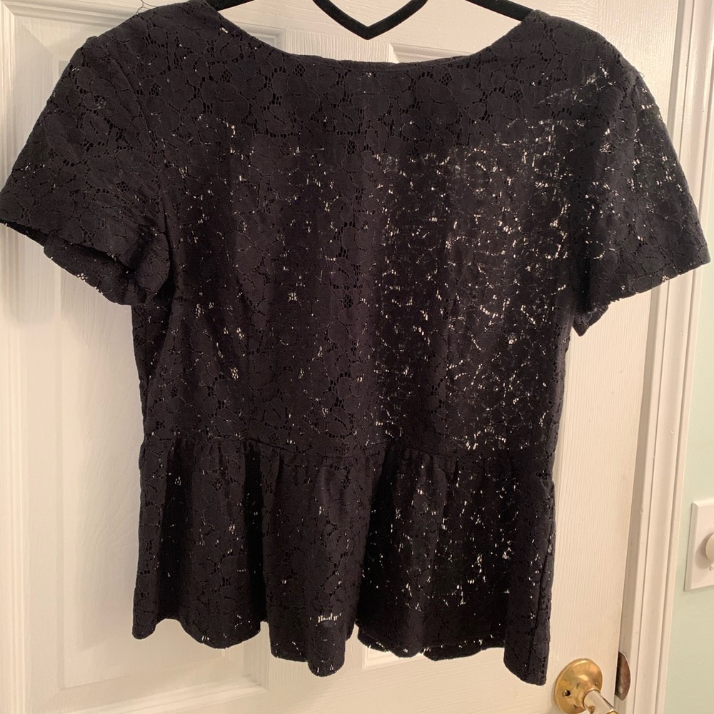 French Connection Lace Peplum Blouse